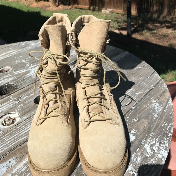 Bates Tan Leather Military Boots Size 6R - Picture 2 of 8